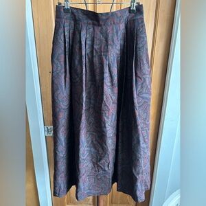 Vintage Talbots Multicolor‎ Paisley Midi Skirt